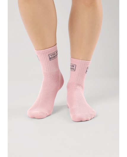 CLE Носки дет.С1537 16-18,18-20, св.розовый