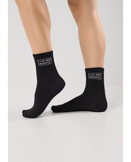 CLE Носки дет.С1537 16-18,18-20, чёрный