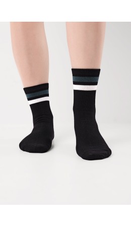 CLE Носки дет.С1578 16-18,18-20 вайб мал, чёрный