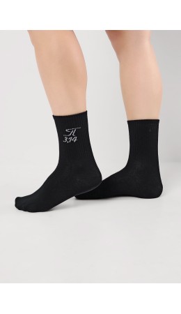 CLE Носки дет.С15811 18-20 школа хл+эл, чёрный