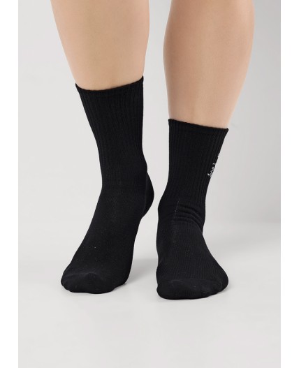 CLE Носки дет.С15811 18-20 школа хл+эл, чёрный