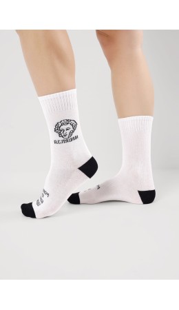 CLE Носки дет.С15813 20-22,22 школа хл+эл, белый