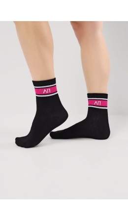 CLE Носки дет.С15818 20-22,22 школа хл+эл, чёрный