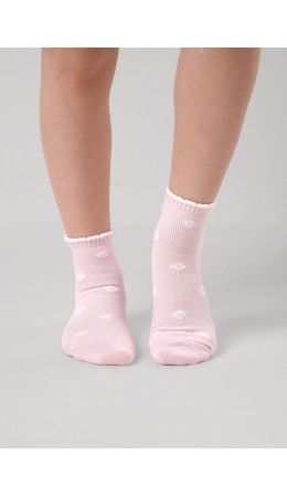 CLE Носки дет.С1631 12-14,14-16 сетка дев, розовый