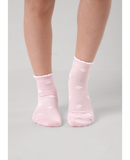 CLE Носки дет.С1631 12-14,14-16 сетка дев, розовый