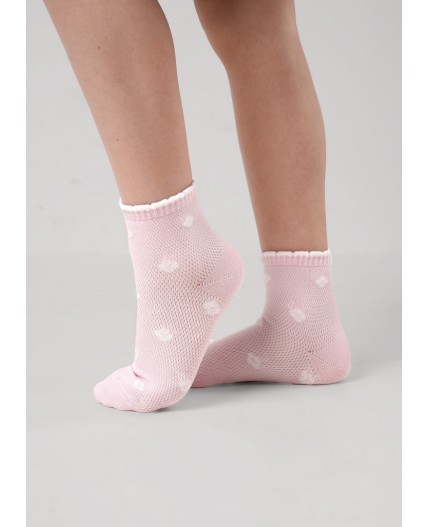 CLE Носки дет.С1631 12-14,14-16 сетка дев, розовый