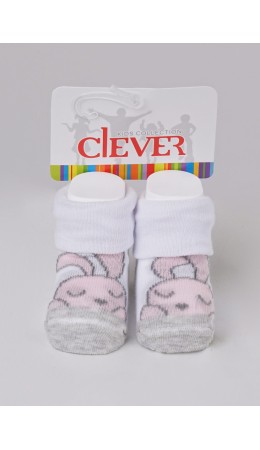 CLE Носки дет.С192, белый/розовый