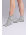 CLE Носки жен.Д201М махр.след, меланж серый