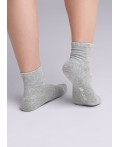 CLE Носки жен.Д201М махр.след, меланж серый