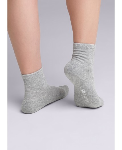CLE Носки жен.Д201М махр.след, меланж серый
