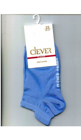 CLE Носки жен.Д202 хл+эл укор., голубой