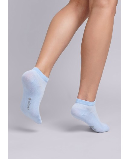 CLE Носки жен.Д203 хл+эл ук се, св.голубой