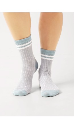 CLE Носки жен.Д5546 грэй хл+эл, св.серый