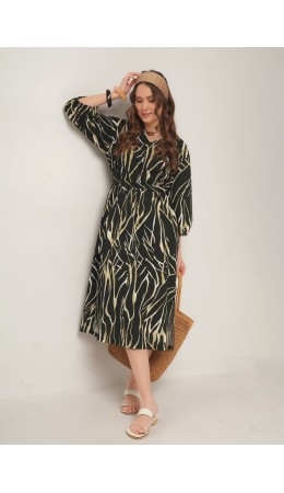 CLE Платье жен. 267217/208ззн, т.коричневый/св.бежевый