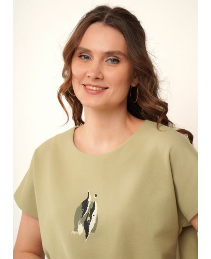 CLE Футболка жен. 267216/208зз_п, хаки