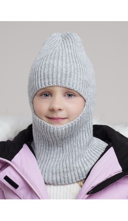 CLE Шапка-шлем дет. 454505ап, меланж св.серый