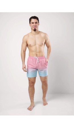 CLE шорты муж. 553149рт, св.оранжевый/св.голубой