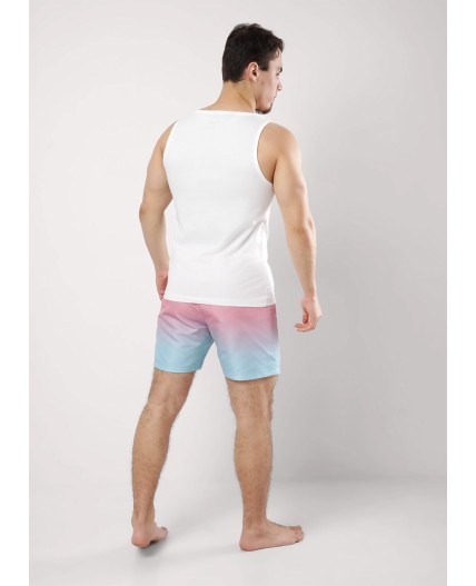 CLE шорты муж. 553149рт, св.оранжевый/св.голубой