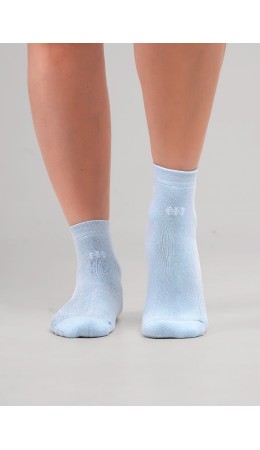 ЭЙС Носки жен.Д106Пш плюш хб, св.голубой