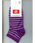 ЭЙС Носки жен.Д111 хл+эл укор., фиолетовый/св.фиолетовый