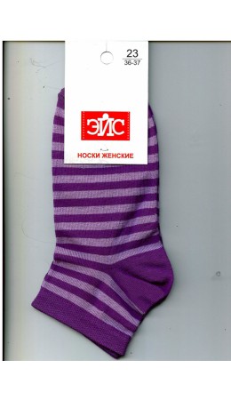 ЭЙС Носки жен.Д111 хл+эл укор., фиолетовый/св.фиолетовый