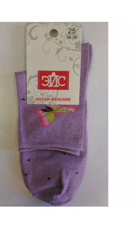 ЭЙС Носки жен.Д124 хл+эл, сиреневый