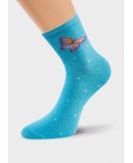 ЭЙС Носки жен.Д124 хл+эл, бирюзовый