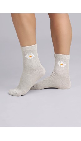 ЭЙС Носки жен.Д160 хл+эл, льняной