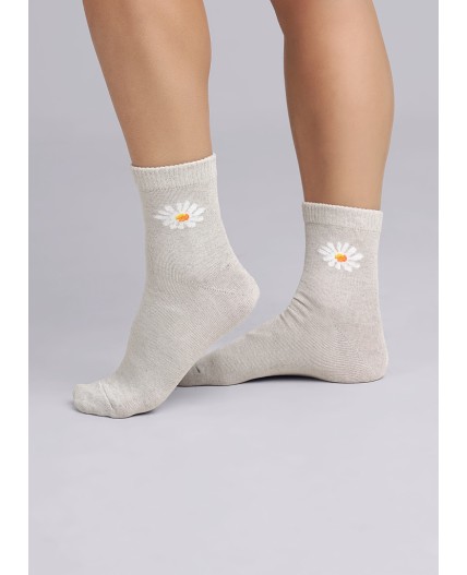 ЭЙС Носки жен.Д160 хл+эл, льняной
