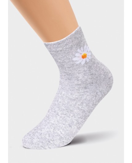 ЭЙС Носки жен.Д160 хл+эл, меланж серый