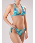 CLE SS113к Костюм купальный жен., зелёный/жёлтый