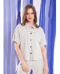 CLE Блузка жен. 267250/213кжн, молочный/чёрный