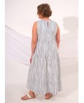 CLE Платье жен. 267269/210ззн, молочный/т.синий