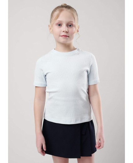 CLE Футболка дев. 906647шл школа, св.голубой