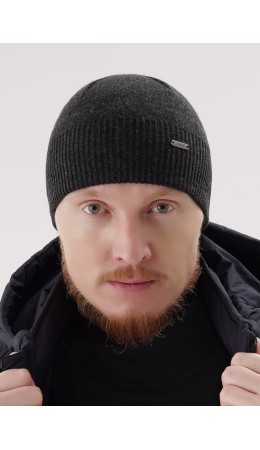 CLE Шапка 454416аш, меланж т.серый