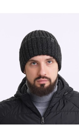 CLE Шапка 433812ап, меланж т.серый/чёрный