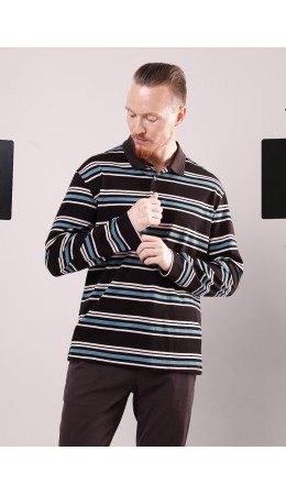 CLE Джемпер муж. 462766/07кнт, т.коричневый/серый