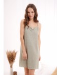 CLE LS16-1244 Сорочка ночн. жен. Коттедж, св.хаки/молочный