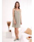 CLE LS16-1244 Сорочка ночн. жен. Коттедж, св.хаки/молочный