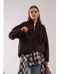 CLE LJ16-103/3 Куртка жен. Флис ОЗ26, т.коричневый