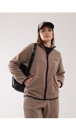 CLE LJ16-103 Куртка жен. Флис ОЗ26, кофейный