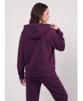 CLE LJ16-106 Куртка жен. Футер тёплый ОЗ26, т.фиолетовый
