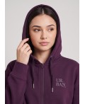 CLE LJ16-106 Куртка жен. Футер тёплый ОЗ26, т.фиолетовый
