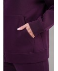 CLE LJ16-106 Куртка жен. Футер тёплый ОЗ26, т.фиолетовый