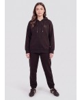 CLE LTR16-106 Брюки жен. Футер тёплый ОЗ26, т.коричневый