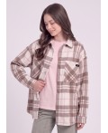 CLE LJ16-103/5к куртка жен., св.бежевый/т.коричневый