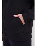 CLE LJ16-106 Куртка жен. Футер тёплый ОЗ26, чёрный