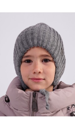 CLE Шапка дет. 463699ап флис, меланж серый