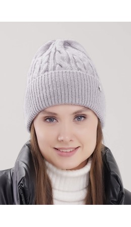 CLE Шапка 454424фэш флис, св.серый