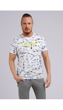 CLE Футболка муж. 542284/05гн maxi(макси)_п, белый/т.синий